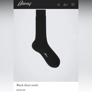 Brioni Black Dress Socks